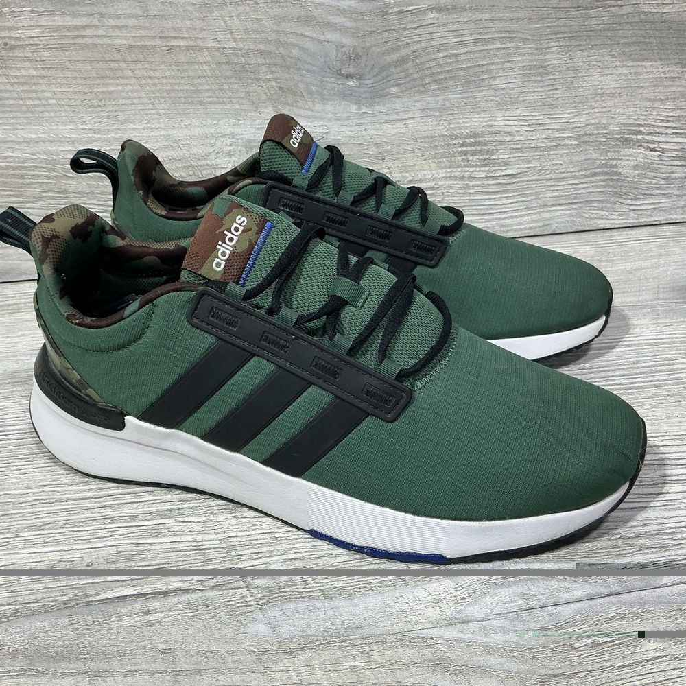 Adidas Racer TR21 Sneakers Men's 12 Green GX4685 Low Top Lace Up Running Shoes